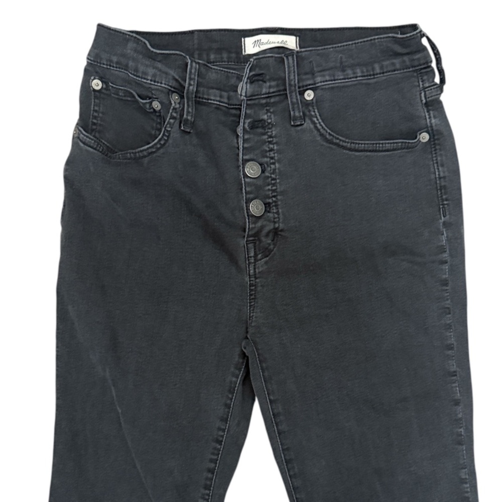 Madewell Cali Demi Boot Button Fly Jeans Black Womens Size 29 - Picture 3 of 4